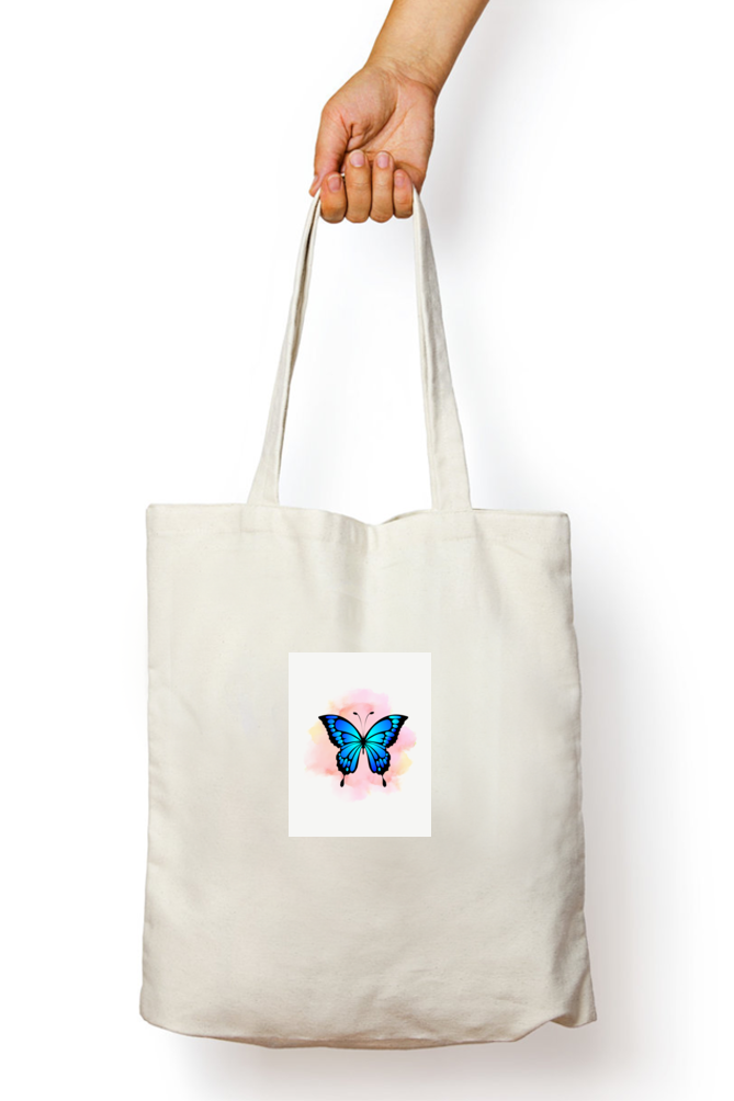 Unisex White Tote Bag - Standard Non-Zipper Design