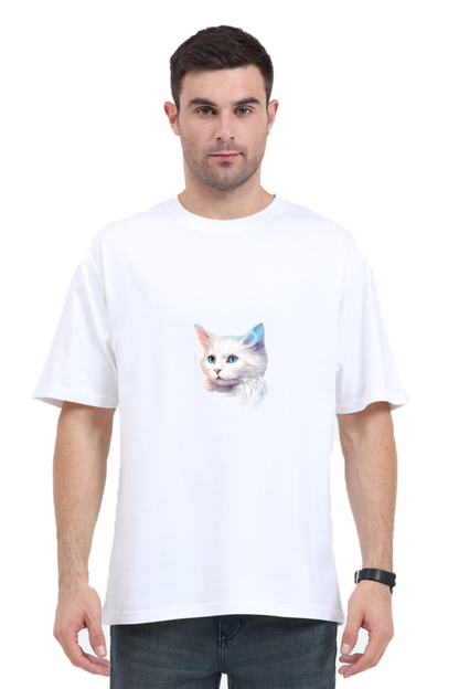 Unisex Oversized Classic T-Shirt – Glow in the Dark for Cat Lovers