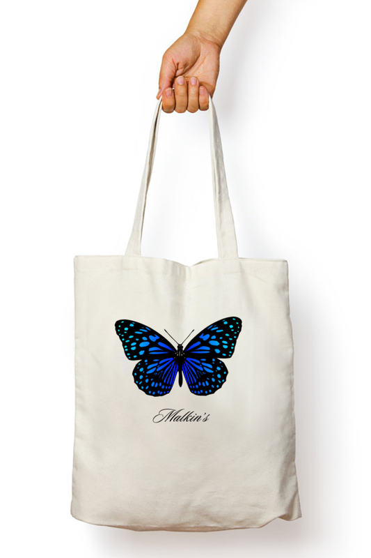 Unisex Zipper Tote Bag - Butterfly Elegance