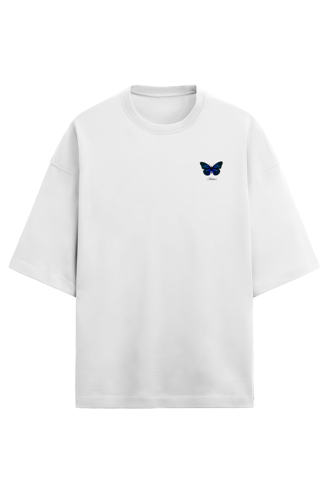 Women's Terry Oversized T-Shirt - Butterfly Bliss in Soft Hues