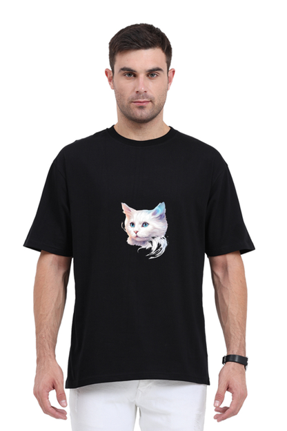 Unisex Oversized Classic T-Shirt – Glow in the Dark for Cat Lovers