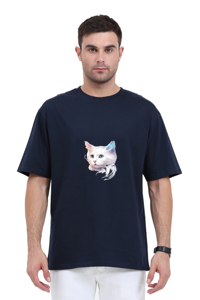 Unisex Oversized Classic T-Shirt – Glow in the Dark for Cat Lovers