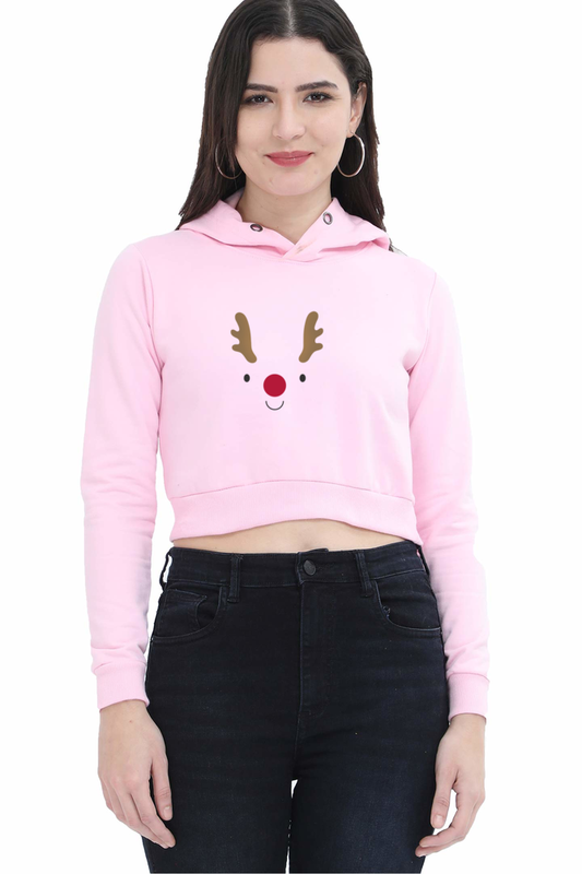 Women's Crop Hoodies – Baby Pink & Mustard Yellow (All Sizes Available)