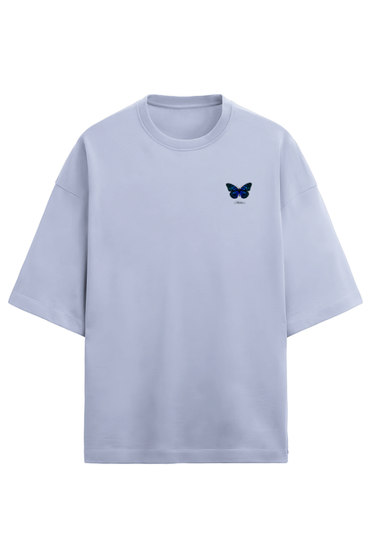 Women's Terry Oversized T-Shirt - Butterfly Bliss in Soft Hues