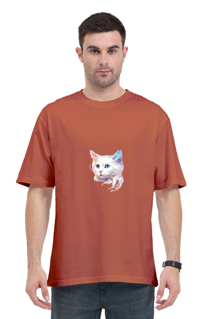 Unisex Oversized Classic T-Shirt – Glow in the Dark for Cat Lovers