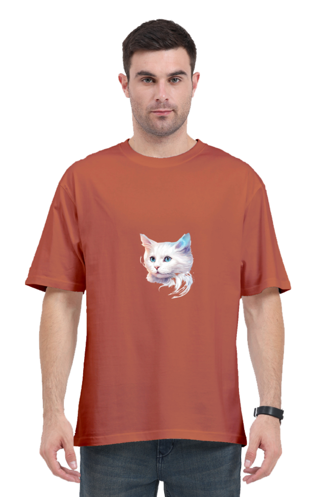 Unisex Oversized Classic T-Shirt – Glow in the Dark for Cat Lovers